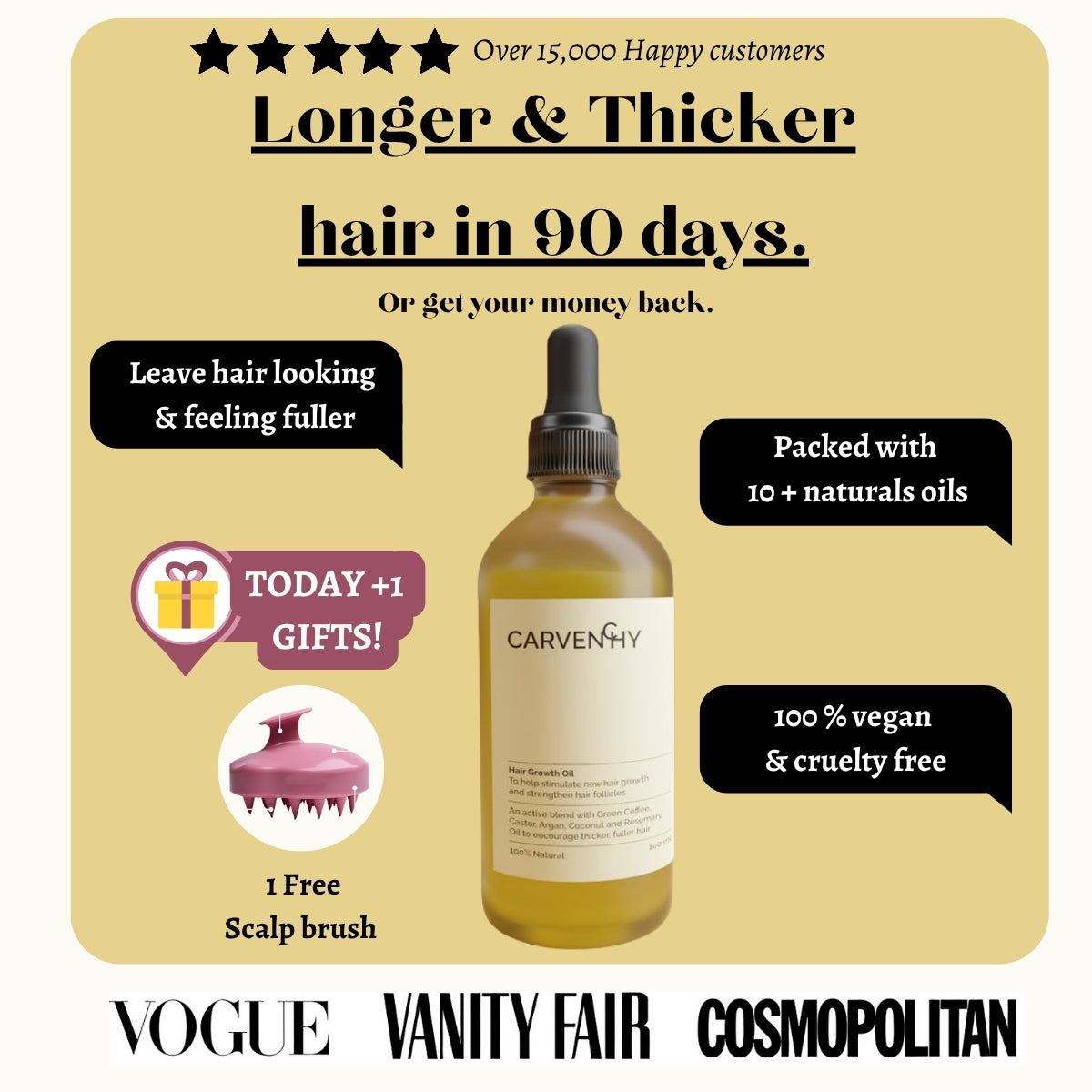 Carvenchy Veganic Natural Hair Growth Oil