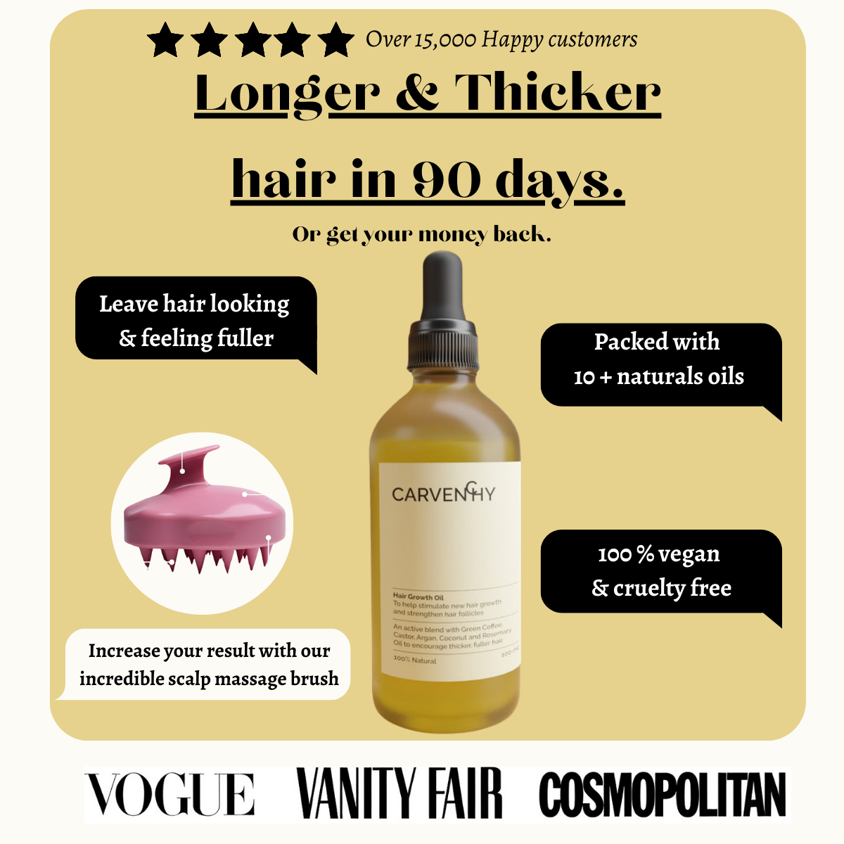 (+ Brush) Original Anti-Hair Loss Growth Veganic Serum